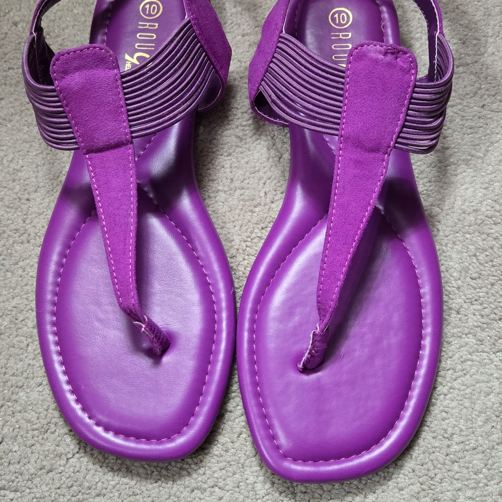 Rouge Helium Bold Purple Sandals - Picture 2 of 5